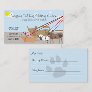 Professionell Hund Walking Service Business Visitkort