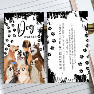 Professionell Hund Walking Services Visitkort