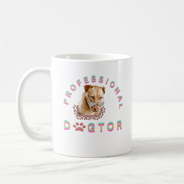 Professionell hundläkar-mugg för hundälskare  kaffemugg (Vänster)