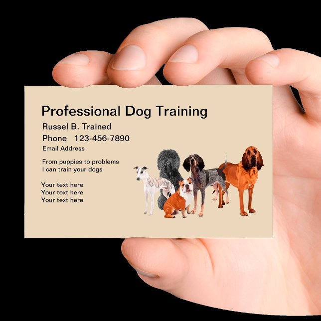 Professionell hundträningsservice visitkort (Skapare uppladdad)