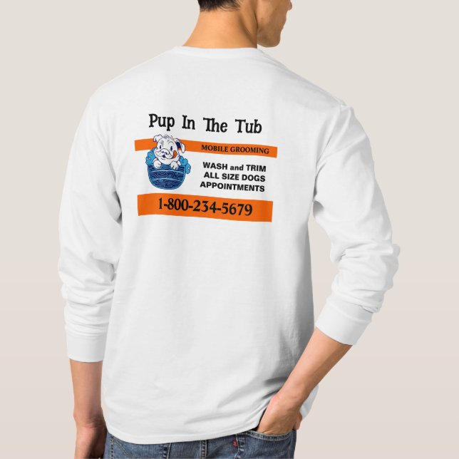 Professionell hundvårdstjänst t shirt (Baksida)