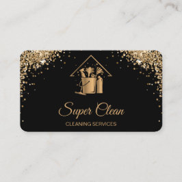 Professionell hushållsrengöring Rose Gold Glitter  Visitkort