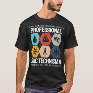 Professionell HVAC-tekniker för uppvärmning av H T Shirt