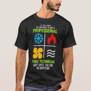 Professionell HVAC-tekniker HVAC-värmekylning T Shirt