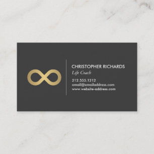 Professionell Infinity Symbol i Faux Guld Visitkort
