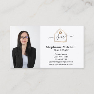 Professionell Infoga Photo Real Gods Realtor Visitkort