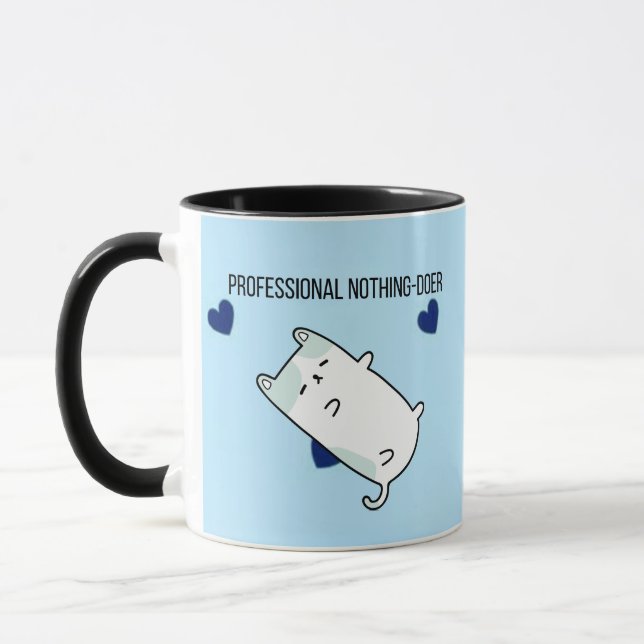 Professionell Ingenting-Doer | Rolig Mini Hund Kaf Mugg (Vänster)