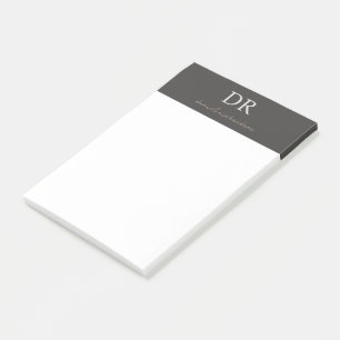 Professionell Initial och skript Namn Monogram Post-it Block