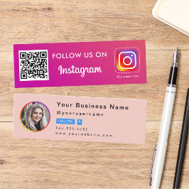 Professionell Instagram-foto följer mig QR-kod Mini Visitkort