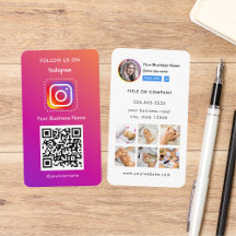 Professionell Instagram-foto följer mig QR-kod