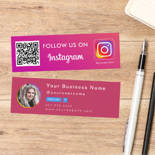 Professionell Instagram-foto följer Min QR-kod Mini Visitkort