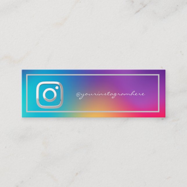 Professionell Instagram Holografiskt Affärs Kort (Framsida)