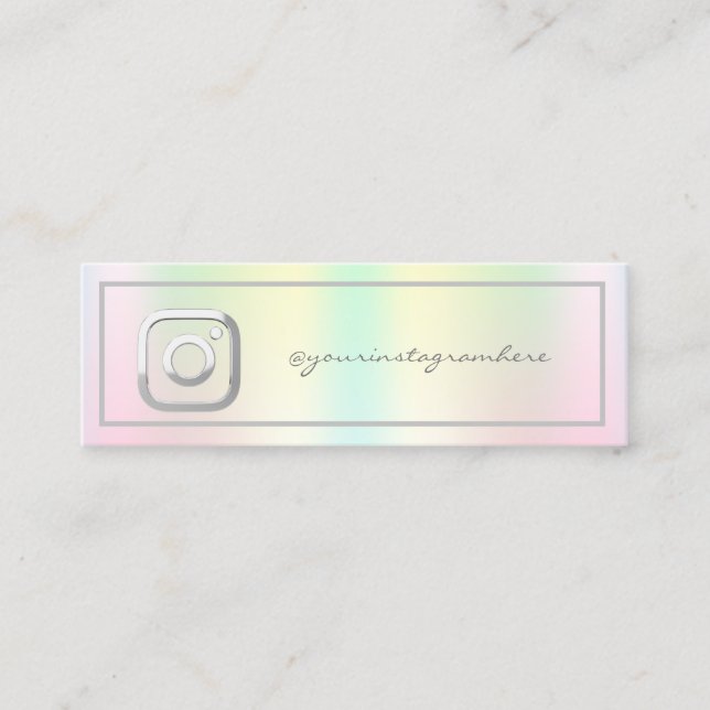 Professionell Instagram Holografiskt visitkort (Framsida)