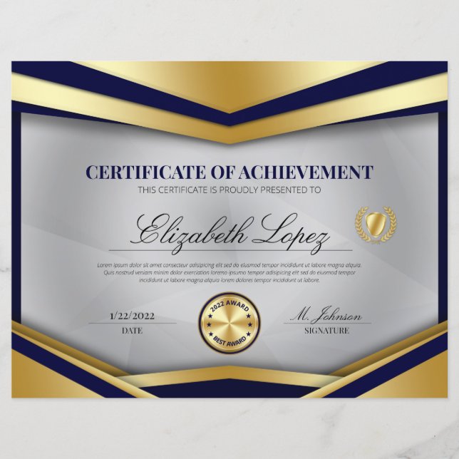 Professionell Intyg om uppnådda resultat (Framsida)