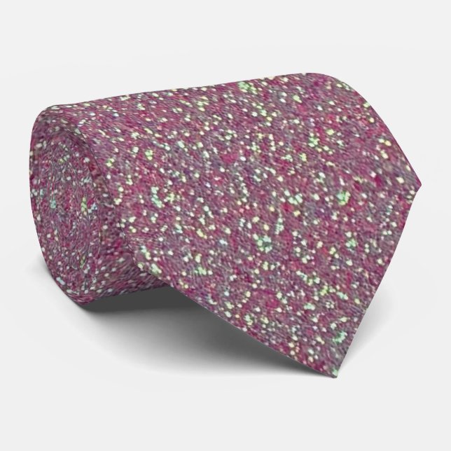 Professionell iriserande rosa glittergnistrande br slips (Rullad)