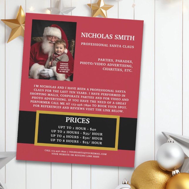 Professionell jul-tomte promotionsfoto reklamblad (Skapare uppladdad)
