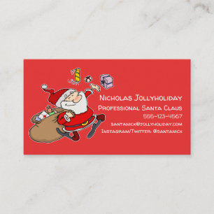 Professionell Jultomten Funny Informell Tecknad Visitkort