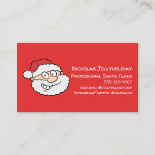 Professionell Jultomten Funny Informell Tecknad Visitkort