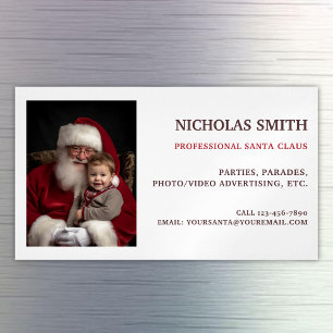 Professionell Jultomten Photo Magnetiska Visitkort