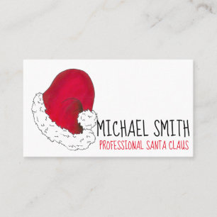 Professionell Jultomten Red Jul St. Nick Visitkort