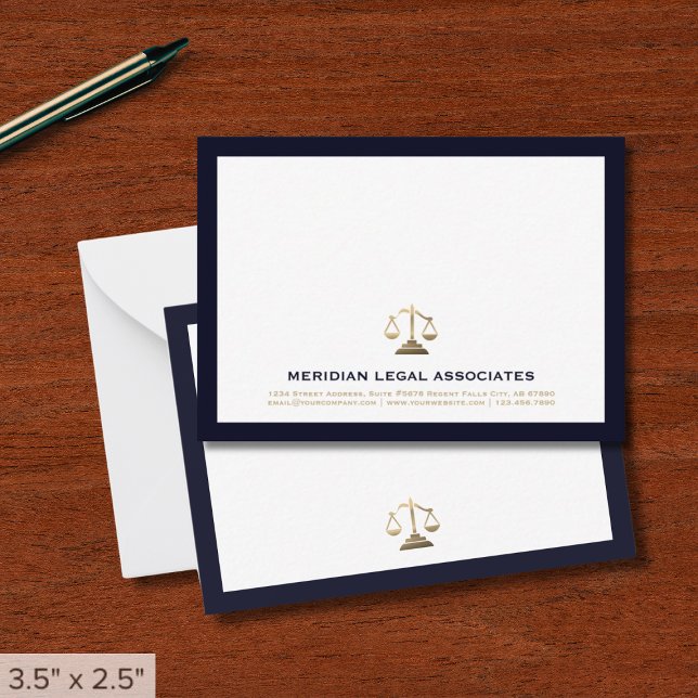 Professionell Justice  Logotyp Business Note Card Anteckningskort (Skapare uppladdad)