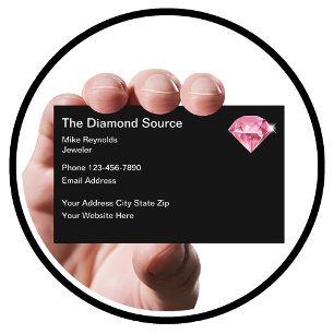 Professionell Juveler Diamond Tema Visitkort