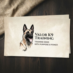 Professionell K9 Utbildning - belgiska Malinois Visitkort