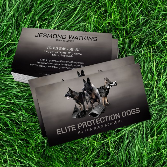 Professionell K9-utbildning Visitkort (Skapare uppladdad)