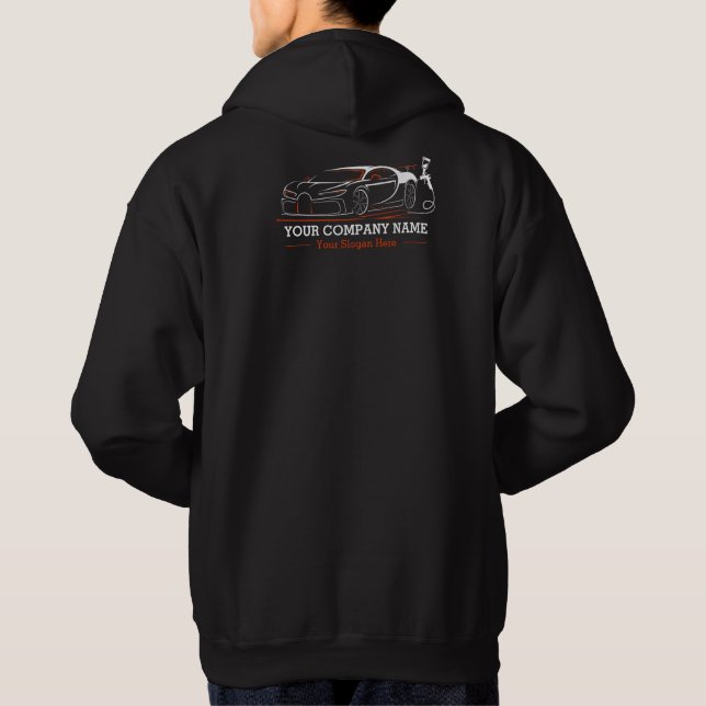 Professionell karosslackeringsverkstad för bilar hoodie (Baksida)