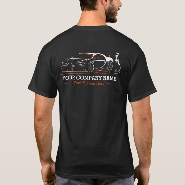 Professionell karosslackeringsverkstad för bilar t shirt (Baksida)