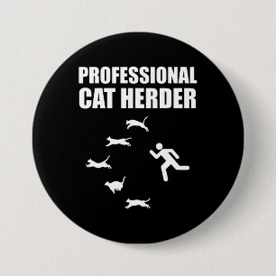 Professionell Katt Herder Funny Samlare Katt Knapp