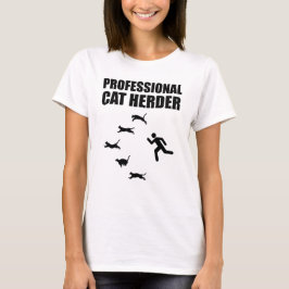 Professionell Katt Herder Funny Samlare Katt T Shirt