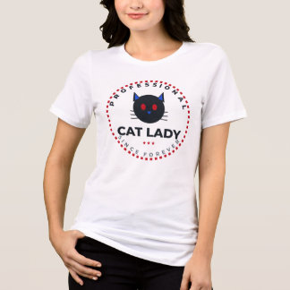 Professionell Kattdam Sen Alltid Rolig Kattkärlek T Shirt
