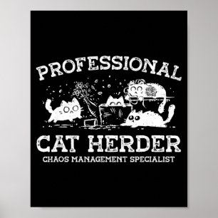 Professionell kattuppfödare kaoshantering poster