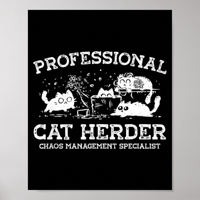 Professionell kattuppfödare kaoshantering poster (Framsidan)