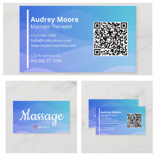 Professionell Kiropraktisk Reflexologisk Massage Visitkort