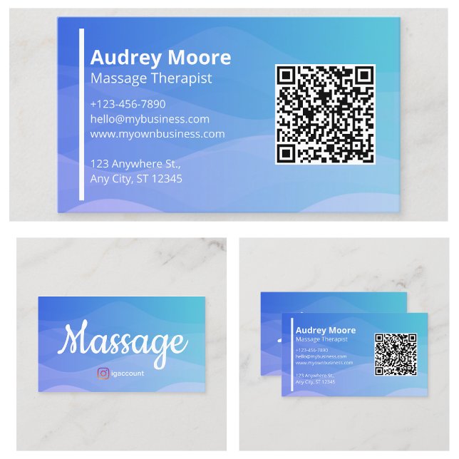 Professionell Kiropraktisk Reflexologisk Massage Visitkort (Professional Chiropractic Reflexology Massage Business Card
)