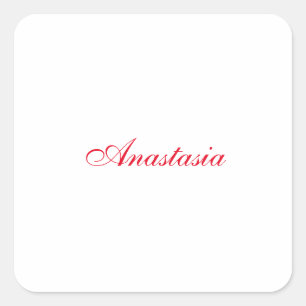 Professionell klassisk handstil namn anpassningsba fyrkantigt klistermärke