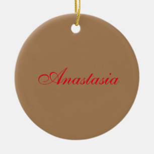 Professionell klassisk handstil namn anpassningsba julgransprydnad keramik