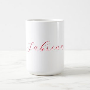 Professionell klassisk handstil namn anpassningsba kaffemugg
