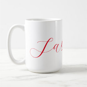 Professionell klassisk handstil namn anpassningsba kaffemugg