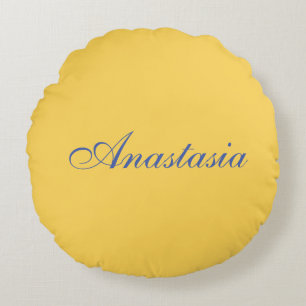 Professionell klassisk handstil namn anpassningsba rund kudde