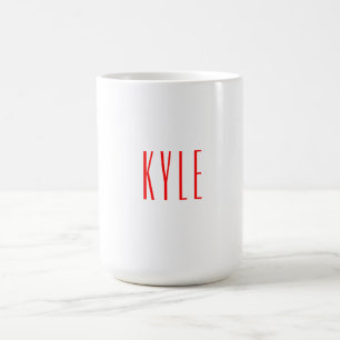 Professionell klassisk handstil, vit namn kaffemugg