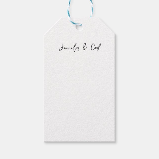 Professionell Klassisk Kalligrafi Minimalistisk En Presentetikett (Framsidan)