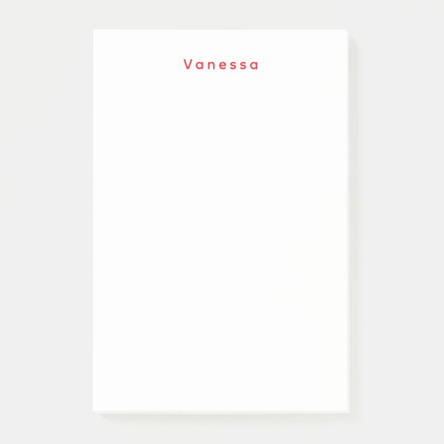 Professionell klassisk kalligrafi namn anpassad rö post-it block (Framsida)