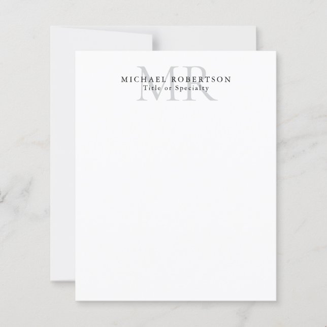 Professionell klassisk monogram minimalistisk enke (Framsida)