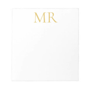 Professionell Klassisk Monogram Minimalistisk Enke Anteckningsblock