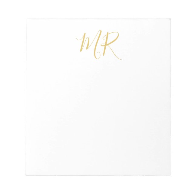 Professionell klassisk monogram minimalistisk enke anteckningsblock (Framsida)
