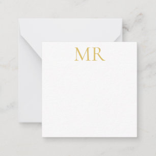 Professionell Klassisk Monogram Minimalistisk Enke Anteckningskort