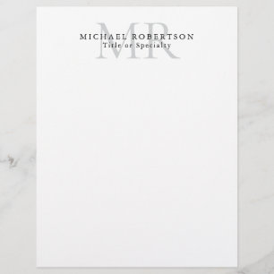 Professionell Klassisk Monogram Minimalistisk Enke Brevhuvud
